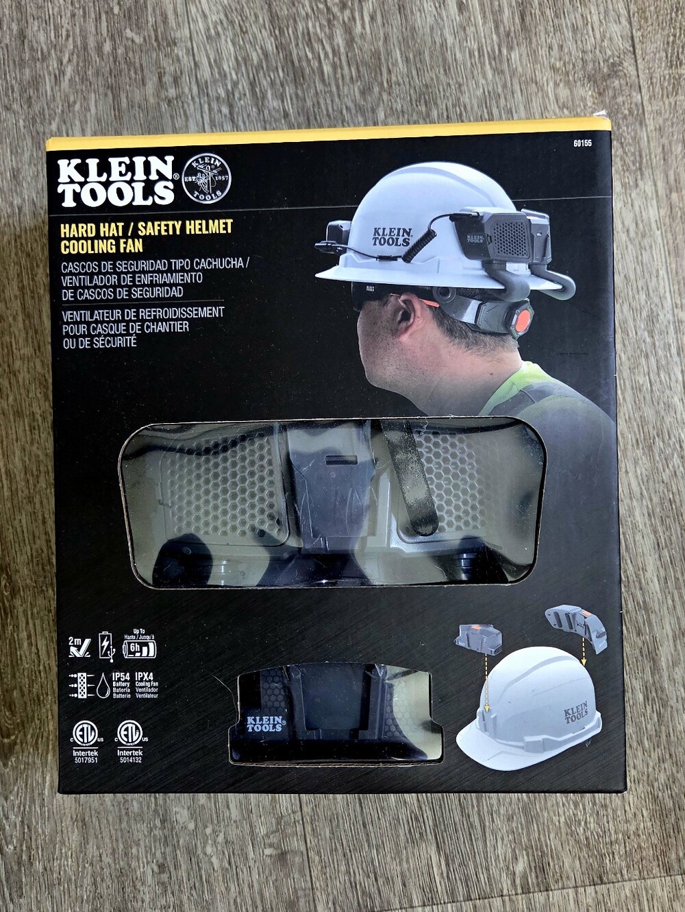 Klein Tools Hard Hat Safety Helmet Cooling Fan - White/Black